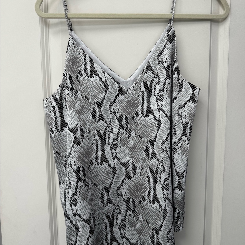 Express Gray Snake Print Top